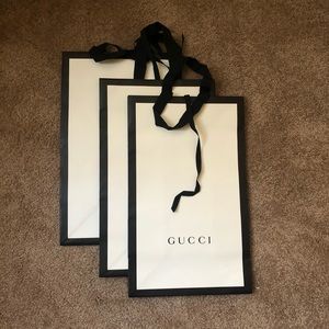 Bundle three Gucci shopper totes for shoe boxes